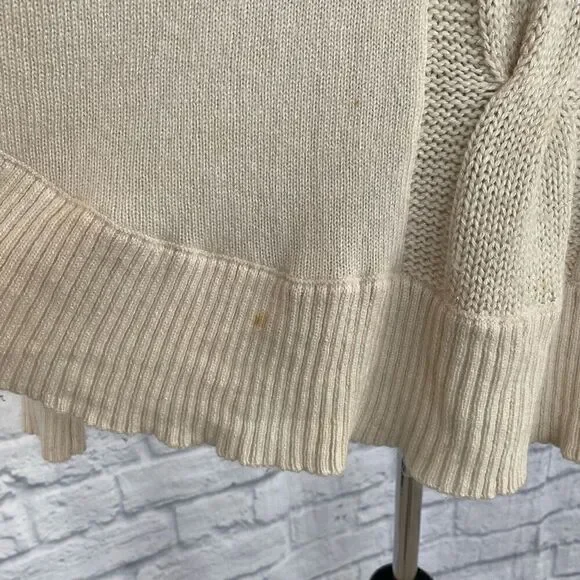 INC women S silk blend Longsleeve turtleneck poncho white - Picture 3 of 12